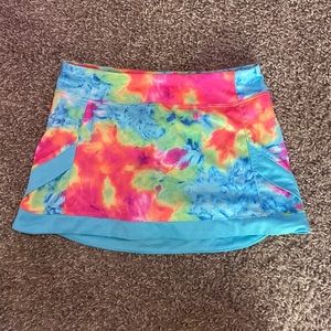 Neon Tie Dye Tennis Skirt